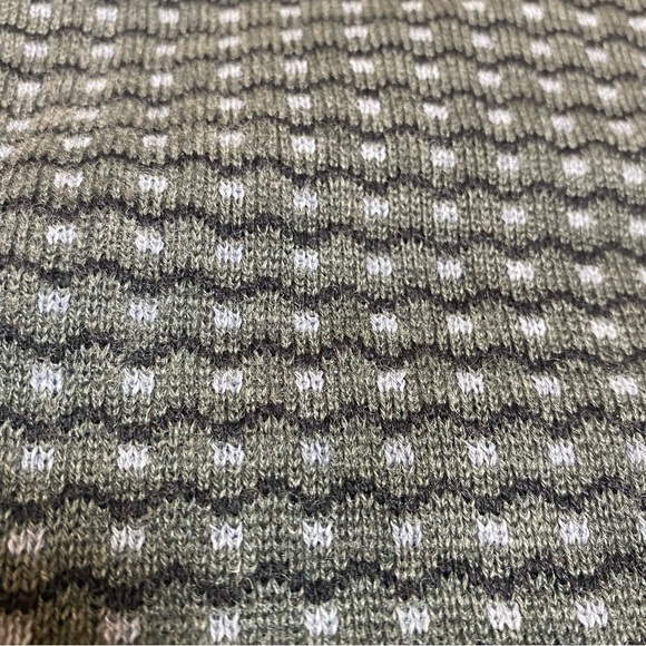 Vintage Made in Italy Maglieria Diclem Virgin Wool Blend V Neck Sweater Green - Picture 2 of 11